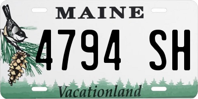 ME license plate 4794SH