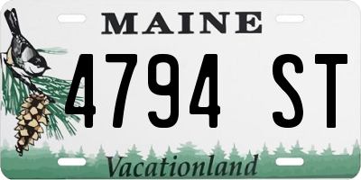 ME license plate 4794ST