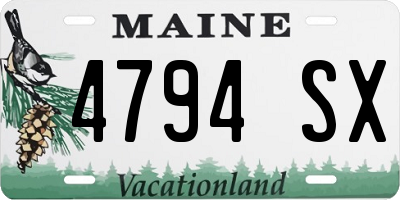 ME license plate 4794SX