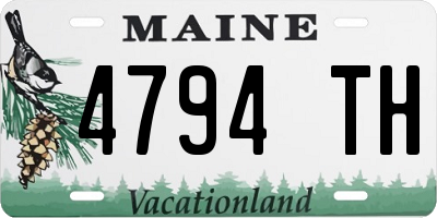 ME license plate 4794TH