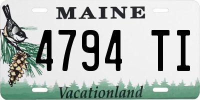 ME license plate 4794TI