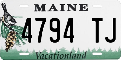 ME license plate 4794TJ