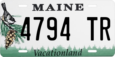 ME license plate 4794TR