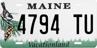 ME license plate 4794TU