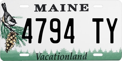 ME license plate 4794TY