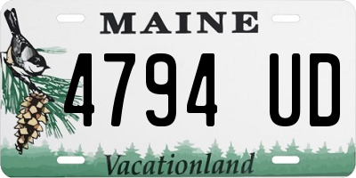 ME license plate 4794UD