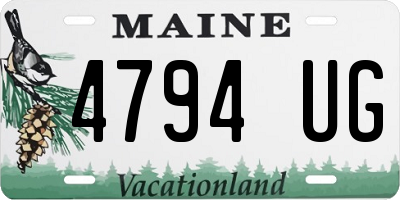 ME license plate 4794UG