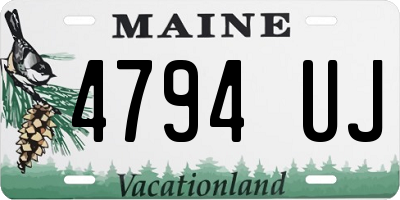 ME license plate 4794UJ