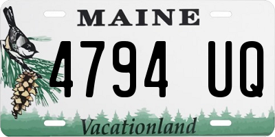 ME license plate 4794UQ