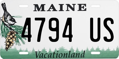 ME license plate 4794US