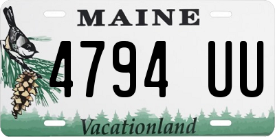 ME license plate 4794UU