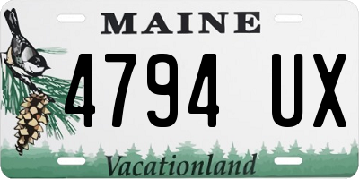 ME license plate 4794UX