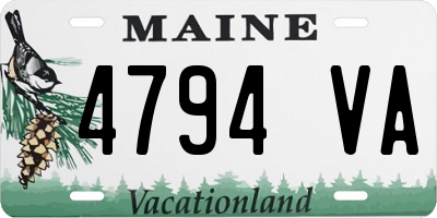 ME license plate 4794VA