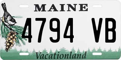 ME license plate 4794VB