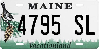 ME license plate 4795SL