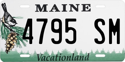 ME license plate 4795SM