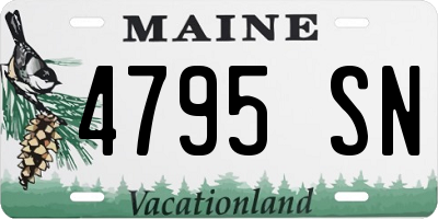 ME license plate 4795SN