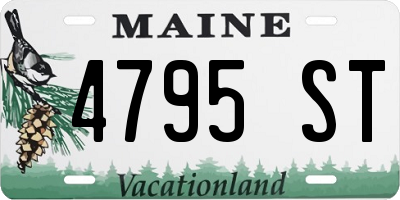 ME license plate 4795ST