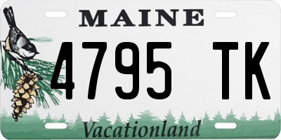 ME license plate 4795TK
