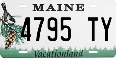 ME license plate 4795TY