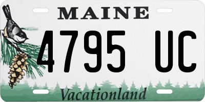 ME license plate 4795UC