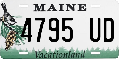 ME license plate 4795UD