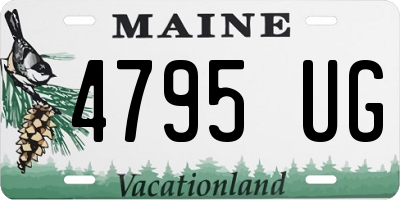 ME license plate 4795UG