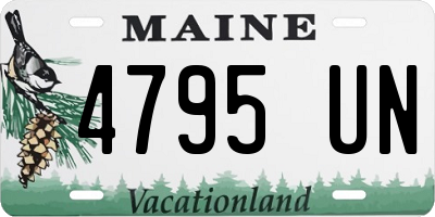 ME license plate 4795UN