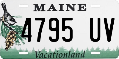 ME license plate 4795UV