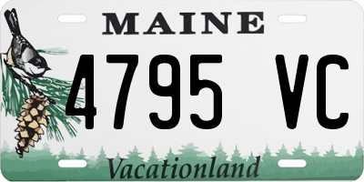 ME license plate 4795VC