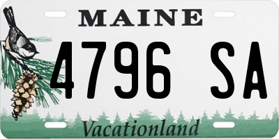 ME license plate 4796SA