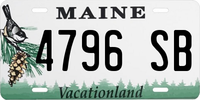 ME license plate 4796SB