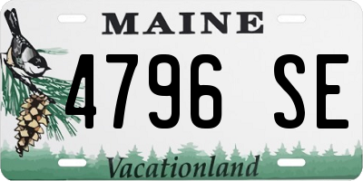 ME license plate 4796SE