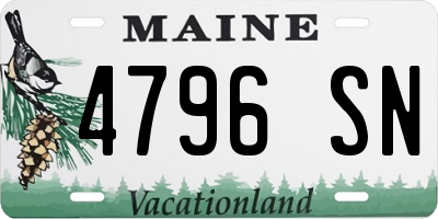 ME license plate 4796SN