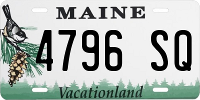 ME license plate 4796SQ