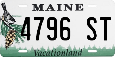 ME license plate 4796ST