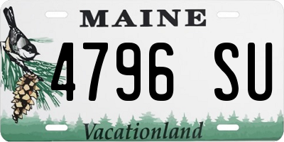 ME license plate 4796SU