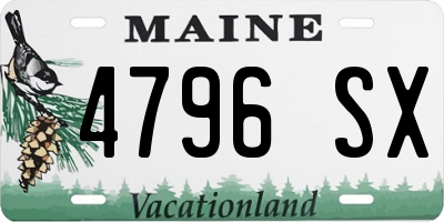 ME license plate 4796SX