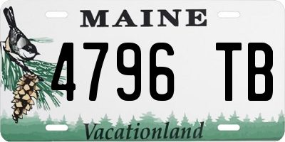 ME license plate 4796TB