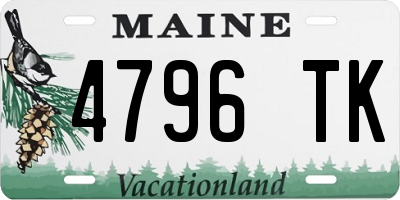 ME license plate 4796TK