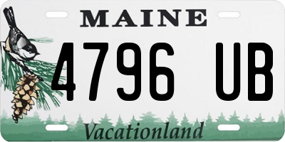 ME license plate 4796UB