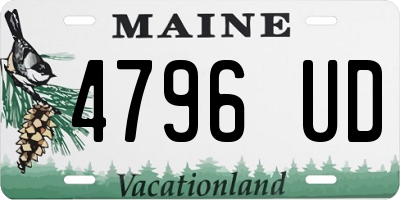 ME license plate 4796UD