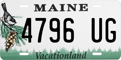 ME license plate 4796UG