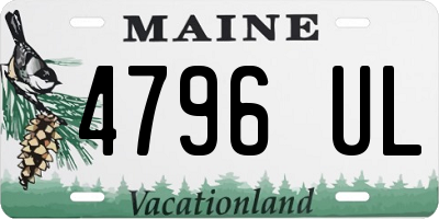 ME license plate 4796UL