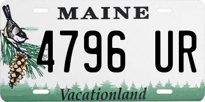 ME license plate 4796UR