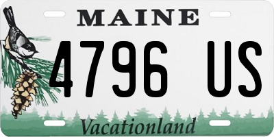 ME license plate 4796US