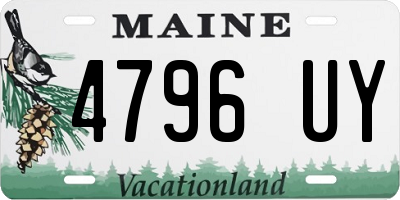 ME license plate 4796UY