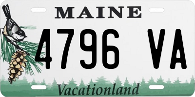 ME license plate 4796VA