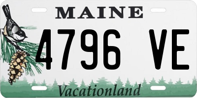 ME license plate 4796VE