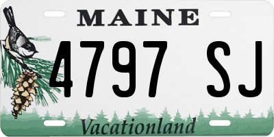 ME license plate 4797SJ